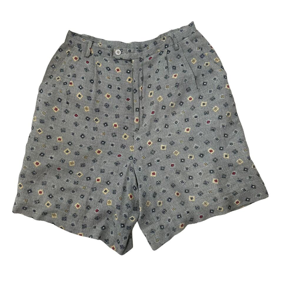 Vintage Jean Bell Fun Pattern High Rise Mom Shorts Women’s Size 29 Grey